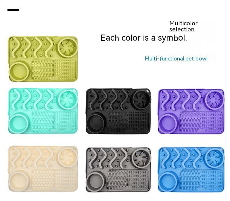 Dog Silicone Licking Multifunctional Food Bowl