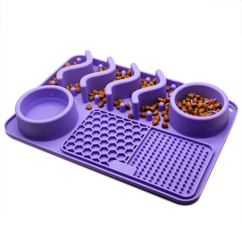 Dog Silicone Licking Multifunctional Food Bowl