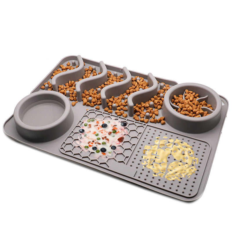 Dog Silicone Licking Multifunctional Food Bowl
