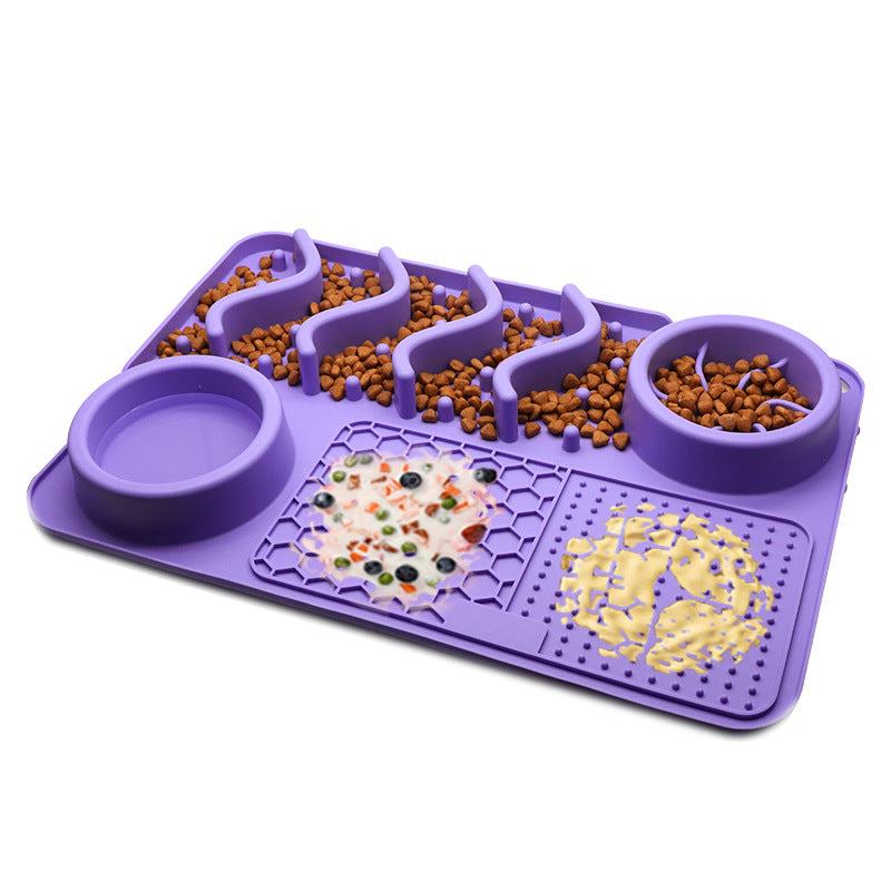 Dog Silicone Licking Multifunctional Food Bowl