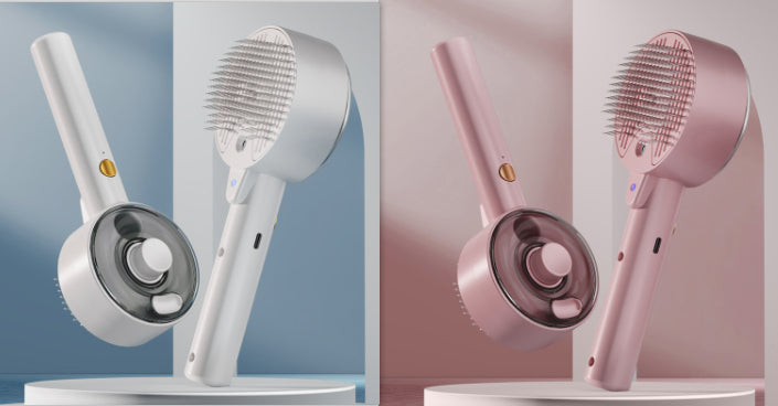 Steam Pet Hair Remover Brush For Dogs Cats Self Cleaning Grooming